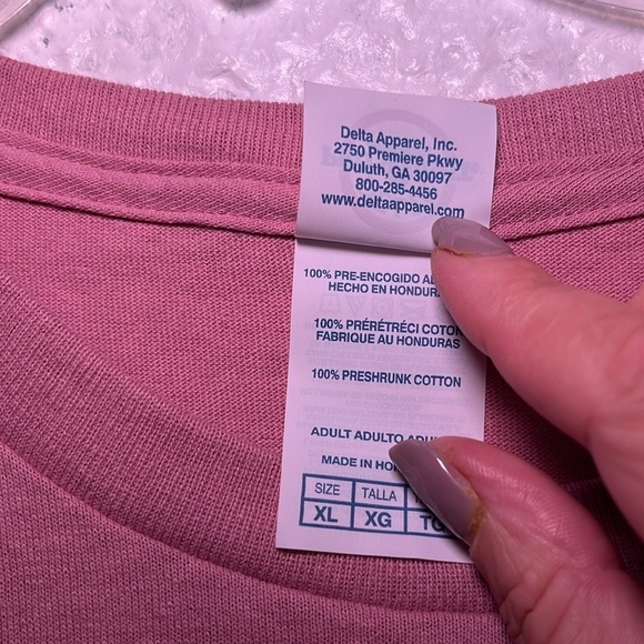 Delta Pro Weight pink holiday T-shirt, size XL - Picture 4 of 7
